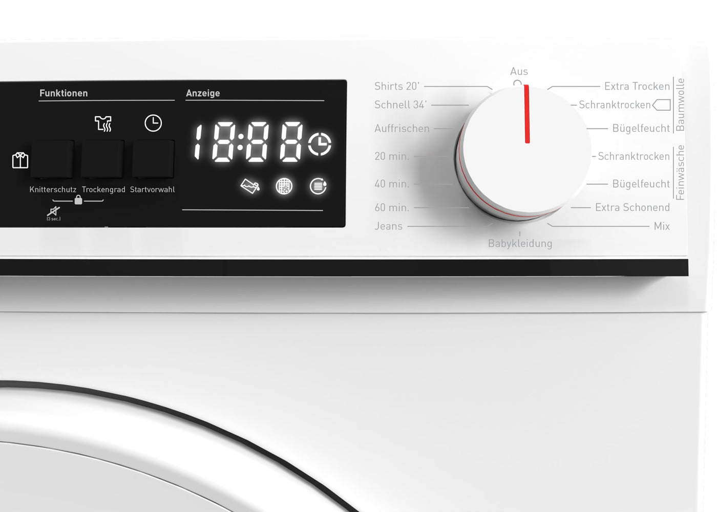 Sharp KD-NHA7S7PW21-DE Wärmepumpentrockner Frontlader, 7 kg, 15 Programme, 30 Min. Kurzprogramm, Schontrommel, LED-Innenbeleuchtung, Kindersicherung, Weiß