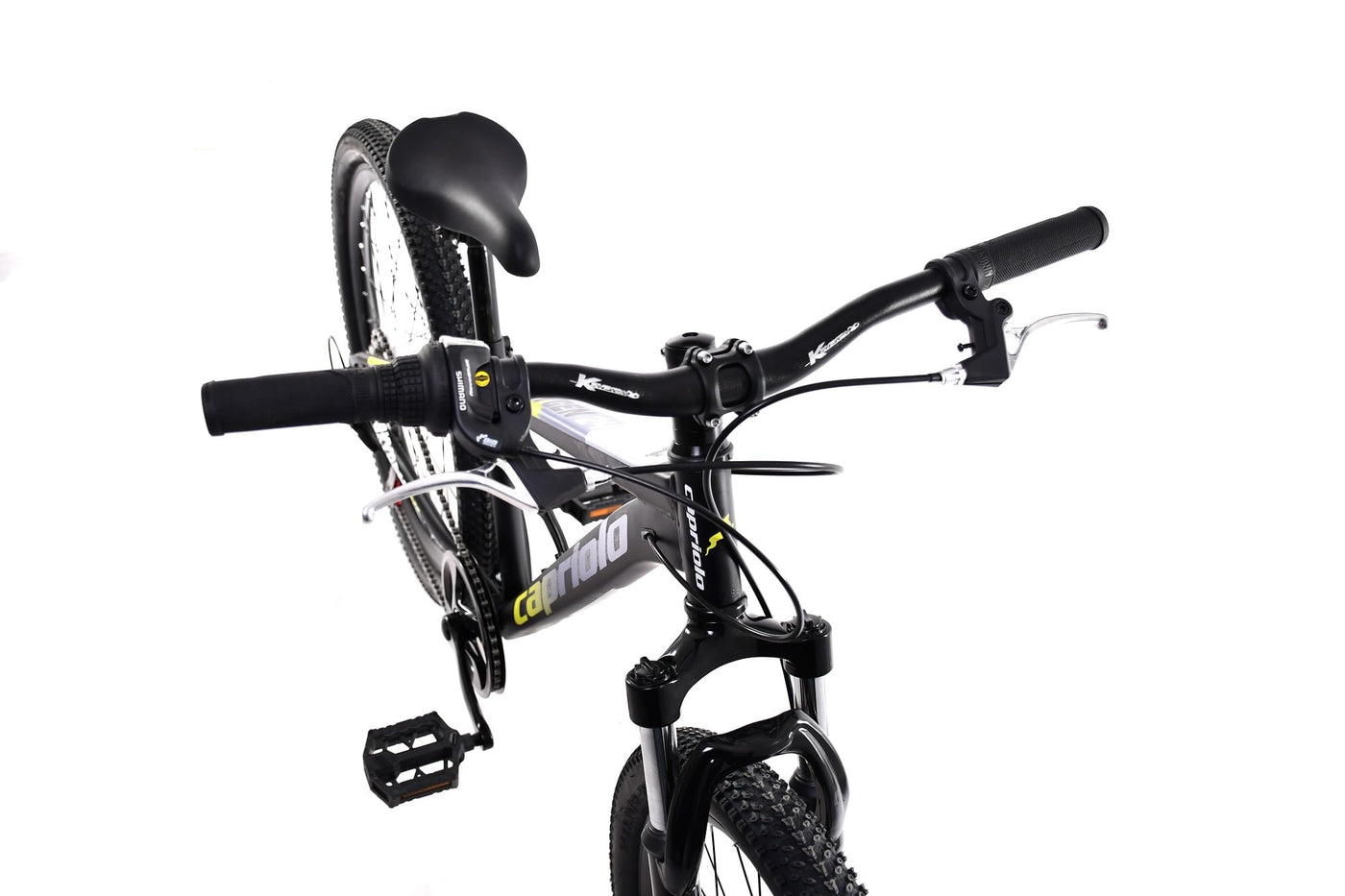 breluxx® 24 Zoll Fullsuspension Mountainbike Capriolo CTX240 FS, 18Gang - grau orange