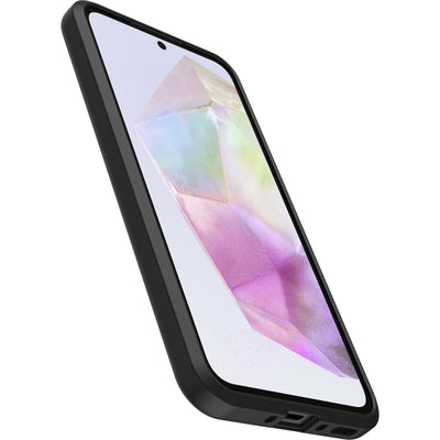 OtterBox Sleek Hülle für Samsung Galaxy A35 5G, stoßfest, sturzsicher, ultraschlank, schützende Hülle, Getestet nach Militärstandard, Schwarz - Keine Einzelhandelsverpackung