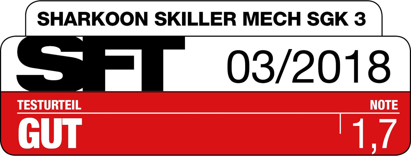 Sharkoon, Verkabelt, Skiller Mech SGK3 Mechanische Gaming Tastatur (mit RGB-Beleuchtung, rote Schalter, N-Key-Rollover, 1000 Hz Polling Rate) schwarz