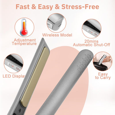 Alaoo Glätteisen Haarglätter,Verbesserte Version Ceramic Straight für Glatte & Glänzende Haare,Haarglätter Glätteisen Professioneller,2 in 1 Glätteisen Ideal Zum Glätten & Stylen von Locken und Wellen