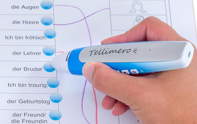Tellimero - Lese-Stift zum selbst bespielen - Audio Kinder-Vorlesestift der sprechende Stift