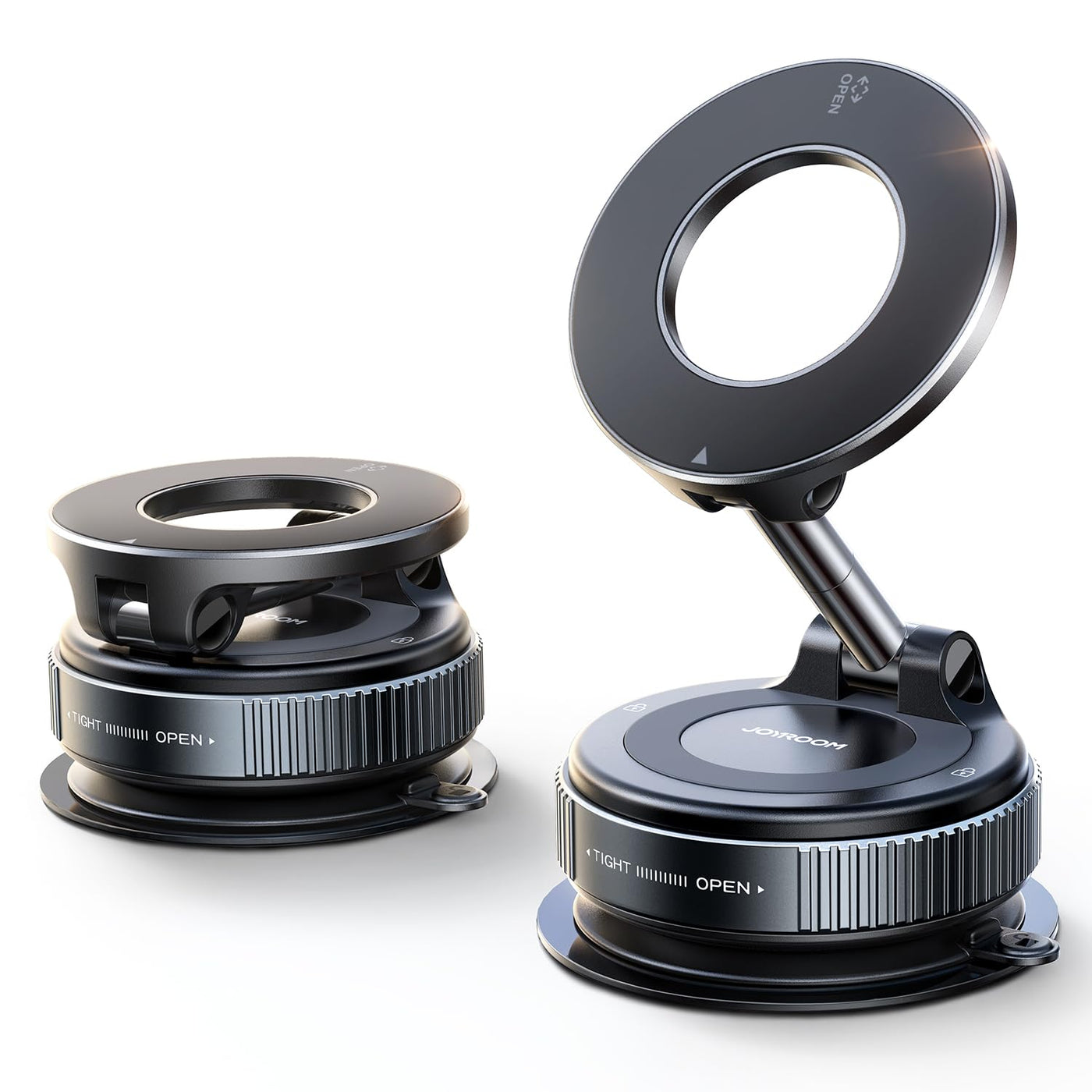 JOYROOM Vakuum Handyhalterung Auto Magnet Faltbar, Saugnapf Handy Halterung Auto Magsafe mit 360° Verstellbarer Metallarm, Magnetische Handyhalterung Auto für iPhone 17 16 15 14 13 12 & MagSafe Hülle