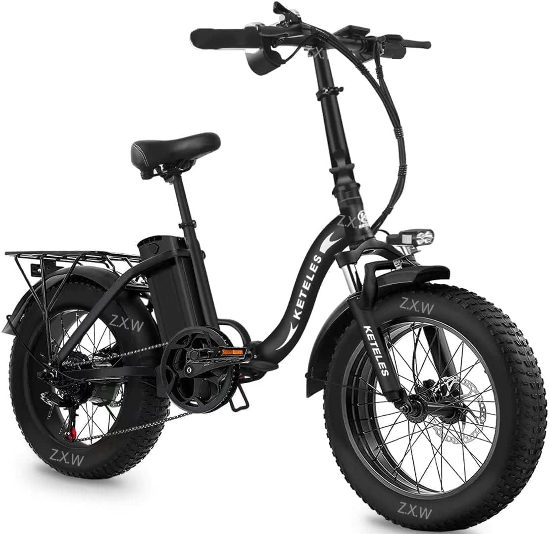 KETELES Klapprad E-Bike Elektrofahrrad 20 Zoll, 48V 35Ah Lithiumbatterie, Faltbares City E-Bike mit 4" Fettreifen, Hydraulische Bremse, für Erwachsene, Herren Damen. (KF9 35A)