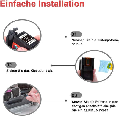 ANKINK Kompatibel Tintenpatrone Druckerpatronen als Ersatz für PG 545XL CL 546XL für Canon Patrone 545 546 XL für MG2450 MG2550 MG2950 MG2550s TR4550 TR4551 TR4650 TS3350 TS3450 Schwarz Farbe 2 Pack