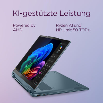 Lenovo Yoga 7 2-in-1 Laptop | Copilot+ | 14"WUXGA OLED | AMD Ryzen AI 7 | 16GB RAM | 512GB SSD | AMD Radeon 860M | Win11 | QWERTZ | Tidal Teal | 3 Monate Premium Care | inkl. Hülle Exklusiv bei Amazon