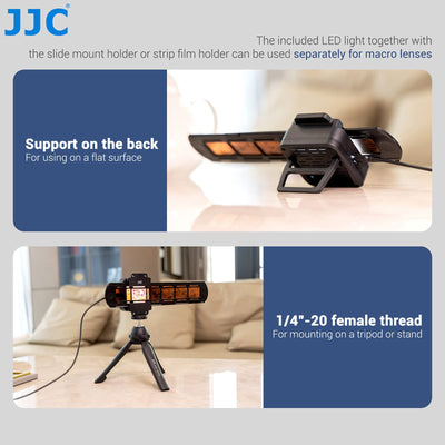 JJC 35mm Film Negativ Scanner, Film Digitalisierungsadapter Mit LED Beleuchtungsset, Dia und Filmhalter Zum Kopieren von Negativfilmen, Zubehör für Film und Dia Scanner
