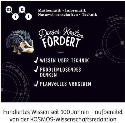 Kosmos 620066 Nuna - Dein Igel-Roboter, Roboter-Bausatz, Rückwärtsrollen durch klatschen, laufen, Stacheln aufstellen, Spielzeug für Kinder, Bionik-Modell, Experimentierkasten ab 8-12 Jahre, Mittel