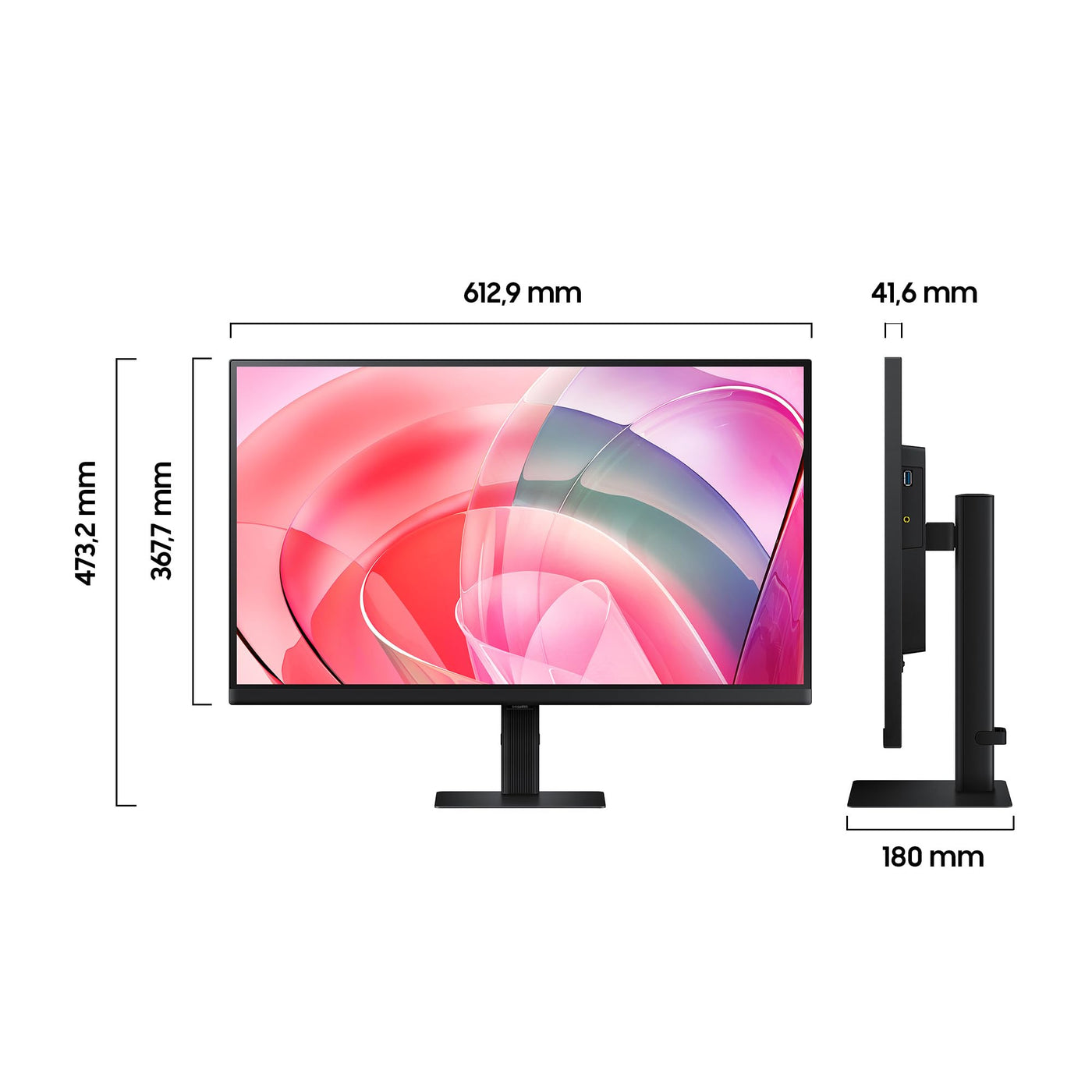 Samsung ViewFinity S70D 4K-Monitor 27 Zoll, UHD, 3.840 x 2.160, 60 Hz, HDR10, Easy Setup-Ständer, Eye Saver Mode, LS27D700EAUXEN