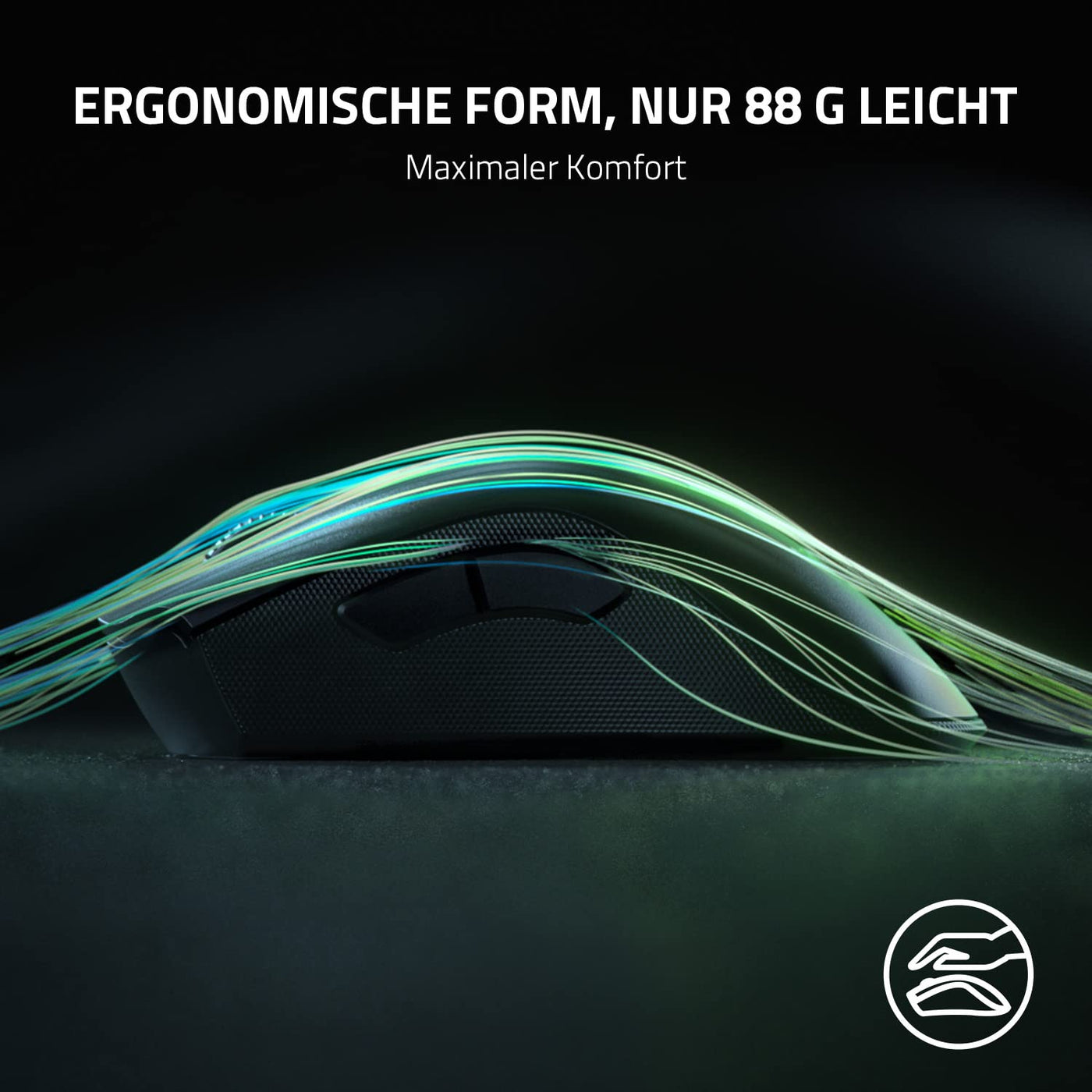 Razer DeathAdder V2 Pro - Kabellose Gaming-Maus mit klassenbester Ergonomie mit 20K DPI Focus+ Sensor (Optische Maus-Switches, 70 Stunden Akku-Laufzeit, 3 Verbindungsmodi) Schwarz