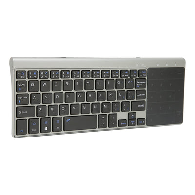 Annadue 2,4G Wireless Tastatur mit Touchpad Ziffernblock, Tragbare Ultrakompakte Vollständige QWERTY Tastatur und Touch Maus, mit USB Empfänger Fernbedienung für Notebook, Computer, TV