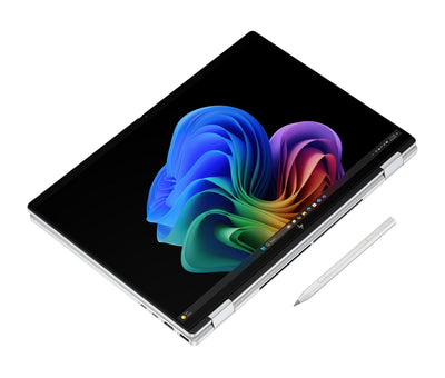 HP OmniBook X Flip, Copilot+ PC, 16" OLED Touch, Intel Core Ultra 7 258V (47 NPU Tops), 32 GB RAM, 1 TB PCIe Gen4 SSD, Intel Arc 140 GPU, Windows 11, KI-gestützt, Convertible Laptop, QWERTZ, Silber