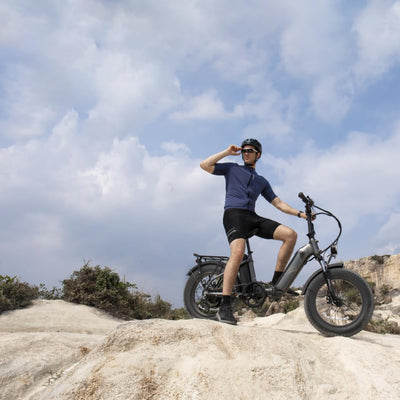 Fafrees FF20 Polar E-Bike Klapprad 20 * 4.0 Zoll, 500W 45km/h ebike Herren Doppelbatterien 24Ah/26.8Ah, Fatbike Damen Reichweite 150km/170km, E-Fahrrad Lagergewicht 150KG (24Ah Batterie, Schwarz)