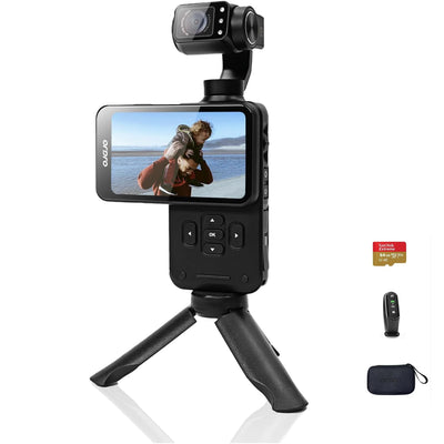 ORDRO M5 Handheld Set mit 3-Achsen-Stabilisierung, tragbare WiFi Vlog-Kamera mit IR-Nachtsicht, 120° Weitwinkel und Gesichtserkennung für YouTube