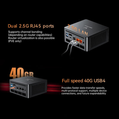 MINIS FORUM UM890 Pro Mini PC - AMD AI Ryzen 9 8945HS, 8 C/16 T, Radeon 780M GPU, 64GB DDR5 RAM, 1TB M.2 SSD, HDMI 2.1, DP 1.4, 2xUSB4, 4xUSB3.2, Oculink, 2xRJ45 2.5G, Wi-Fi 6E & BT 5.2