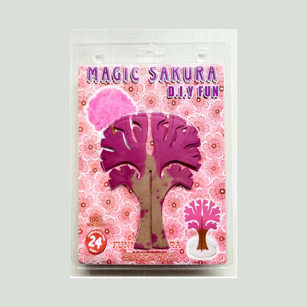 1 Stück Mini Sakuratree Magic Paper Tree DIY Kristallwachstum Kit Dekoration Spielzeug Neuheit Jungen Mädchen Wissenschaft und Spielzeug Learning Guide