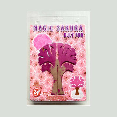1 Stück Mini Sakuratree Magic Paper Tree DIY Kristallwachstum Kit Dekoration Spielzeug Neuheit Jungen Mädchen Wissenschaft und Spielzeug Learning Guide