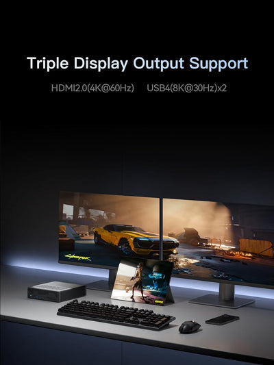 MINIS FORUM MS-01 Mini PC, Core i9-12900H Prozessor mit 14 Kernen/20 Threads bis zu 5,0 GHz, DDR5/M.2 2280 NVME SSD, Mini Desktop Computer, HDMI/2 x USB4, 2x10G× SFP+, 2.5GRJ45x2