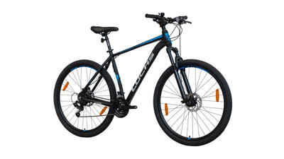 LUCHS "Kaku & Titan Mountainbike, MTB Jungen und Herrenfahrrad Vielseitiges Fahrrad mit 24", 26", 27.5" oder 29" und Federgabel (Schwarz/Blau, 27,5" Zoll (Disc-Brake))
