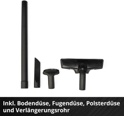 Einhell Akku-Handstaubsauger TE-VC 18 Li-Solo Power X-Change (18 V, 42 mbar Saugleistung, 540 ml-Staubfangbehälter, inkl. 3 Düsen, Verlängerung, Wandhalterung, ohne Akku und Ladegerät)