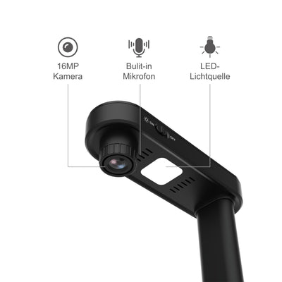 VIISAN Dokumentenscanner, 16MP USB tragbar, Aufnahmegröße A4, Deskewing, Scannen von mehrseitigen Dokumenten, OCR & TTS Tech, funktioniert mit Windows & MacOS