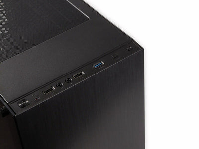 Kolink Stronghold Midi-Tower Mini-ITX bis E-ATX, PC Hülle mit Seitenfenster, Tempered Glass Computergehäuse, PC Case Computer Gehäuse mit lüfter, Schwarz