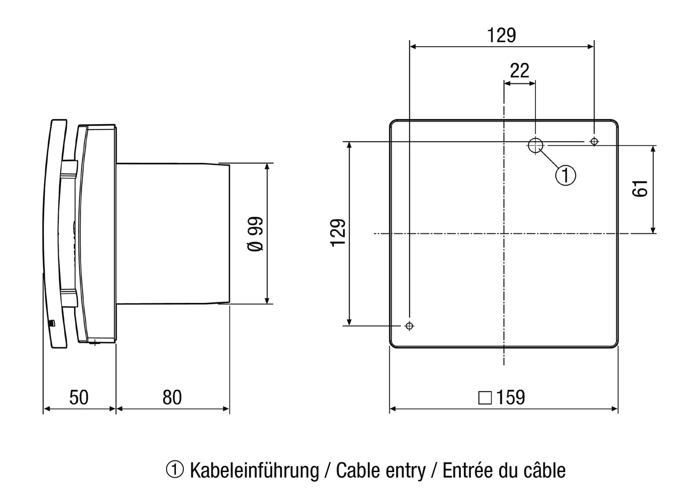 Maico - Original ECA ipro Kleinraumventilator (0084.0201 | VZC, Ø 100)