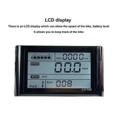 SPYMINNPOO Controller und LCD Display Kit, 26A DC 24V 36V 48V Wärmeableitung LCD Display Panel Brushless Controller für Fahrrad