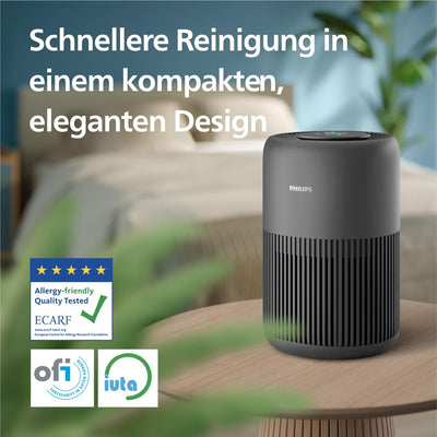 Philips Luftreiniger 900 Serie, HEPA NanoProtect + Aktivkohlefilter, CADR 250m³/h für 65m² Allergiker, leise, intelligent und energieeffizient (AC0951/13)