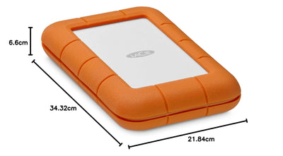 LaCie Rugged 5TB tragbare externe Festplatte, 2.5 Zoll, PC & Mac, inkl. USB-C w/o USB-A Kabel, inkl. 2 Jahre Rescue Service, Modellnr.: STFR5000800