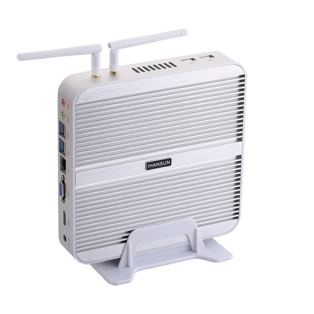 HUNSN Fanless Mini PC, Desktop Computer, HTPC, Kodi Box, Intel Core I3 4005U, Windows 11 pro or Linux Ubuntu, BM01, AC WiFi, BT, VGA, HDMI, 4 x USB3.0, 2 x USB2.0, LAN, 16G RAM 512G SSD