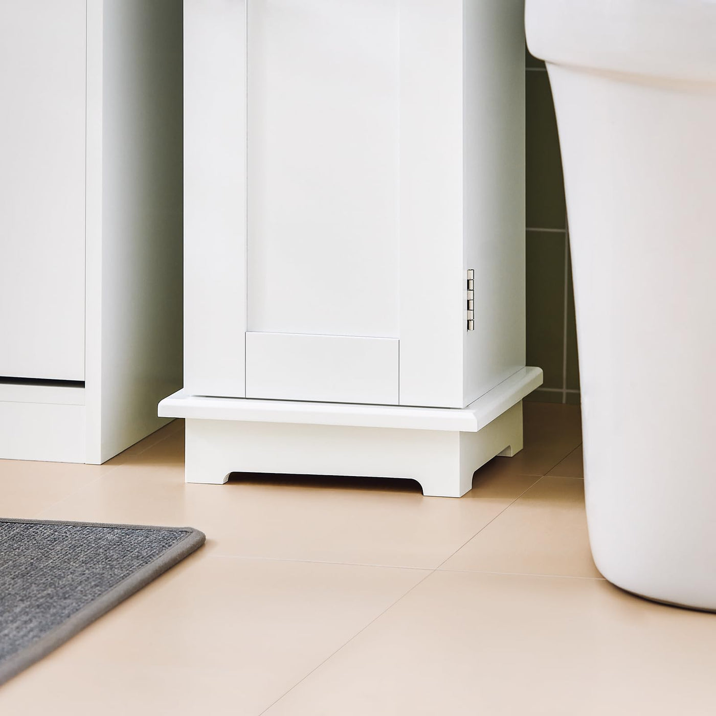 SoBuy FRG177-W Freistehend weiß Toilettenrollenhalter Toilettenpapieraufbewahrung Badregal Toilettenschrank BHT ca: 23x100x20cm