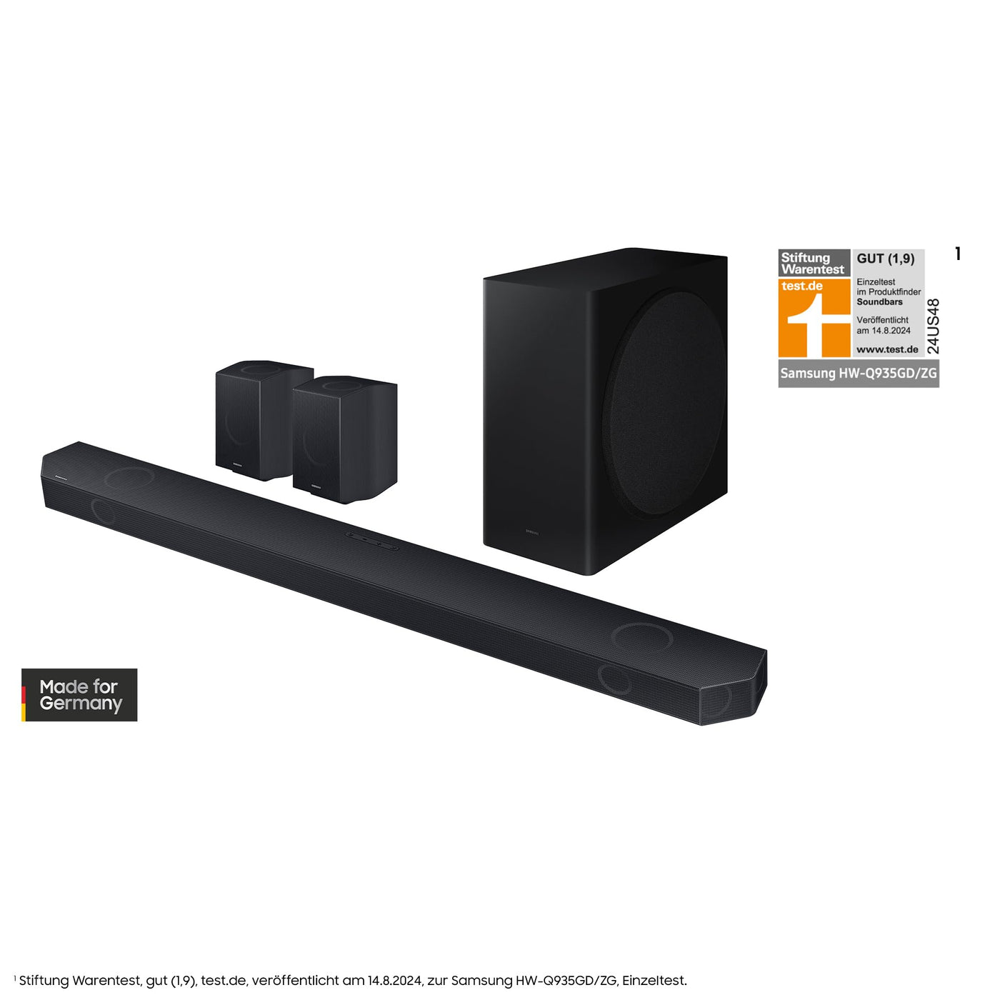 Samsung HW-Q935GD 9.1.4-Kanal Q-Soundbar für TV-Geräte, 2.0.2-Kanal-Rücklautsprecher, Bluetooth-Lautsprecher mit kabellosem Dolby Atmos / DTS:X, Q-Symphony [2024]