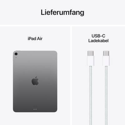 Apple iPad Air 11" mit M3 Chip: Apple Intelligence, Liquid Retina Display, 256 GB, 12 MP Frontkamera/Rückkamera, WLAN 6E, Touch ID, Batterie für den ganzen Tag – Space Grau