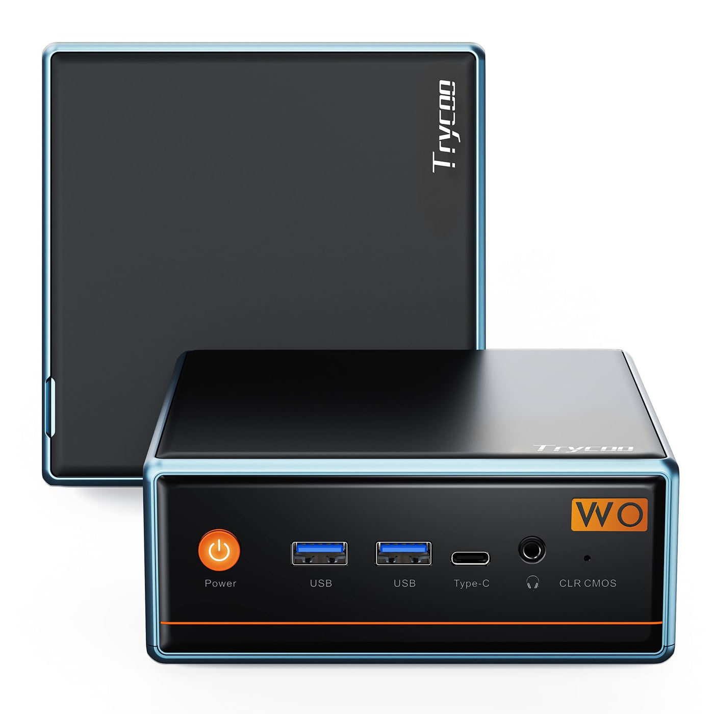 Trycoo WO4 Mini-PC, AMD Ryzen 7 5700U (8C/16T, bis zu 4,34 GHz), Mini-Computer mit 16 GB DDR4 RAM/512 GB M.2 2280 SSD, Micro PC 4K @ 60Hz, WiFi6/BT5.2/USB3.2/Zuhause/Büro/Spiel