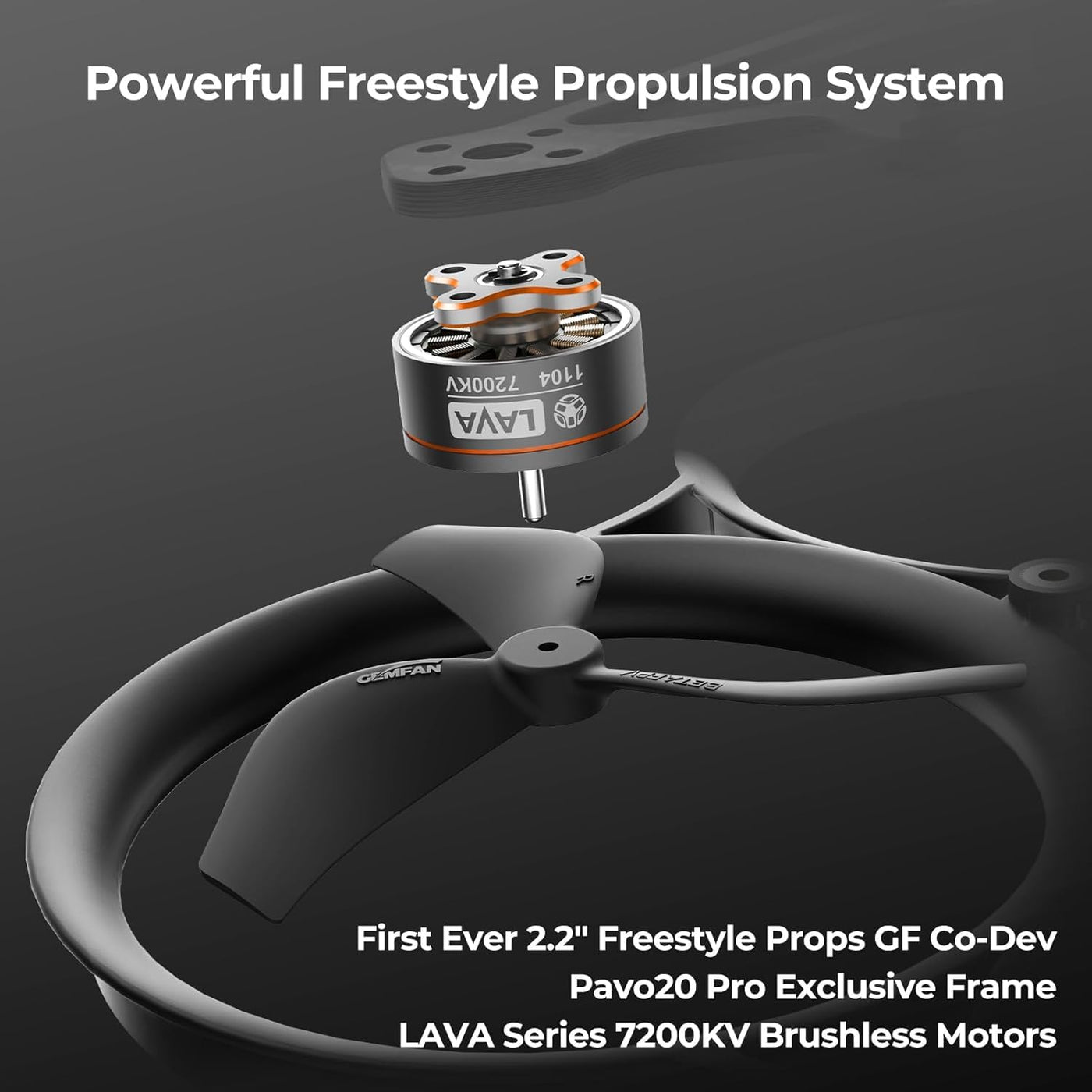 BETAFPV Pavo20 Pro Bürstenlos Whoop Quadrocopter mit HD Digital Halterung, kompatibel mit O4 Air Unit Pro, mit 1104 7200KV Motor, F4 2-3S 20A FC, COB LED-Streifen für FPV Freestyle Shooting