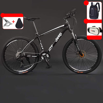 DULPLAY Mountainbikes,Unisex 24 Geschwindigkeit Shock Dual Disc Bremsen Erwachsene Fahrrad,Luxus Rennrad Fetter Reifen Aluminiumrahmen C 27.5zoll (170-190cm)