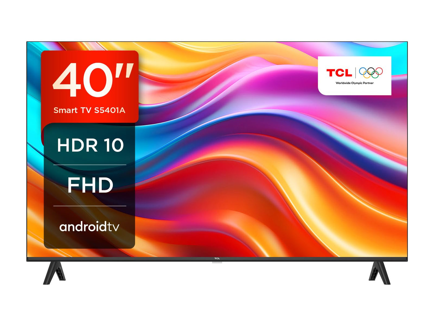 TCL 40S5401A, 40 Zoll Fernseher, FHD, HDR smart TV unterstützt bei Android TV (Kindermodus, Dolby Audio, kompatibel mit Google Assistant)