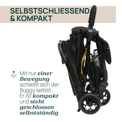 Chicco, Glee, Kinderwagen ab 0 Monate bis 4 Jahre, mit Automatik- und Kompaktverschluss, Ausziehbares Verdeck mit Lichtschutzfaktor 50+ und Regenschutz, 3-stufig verstellbare Rückenlehne, Beinauflage