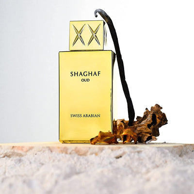 Swiss Arabian Shaghaf Oud Eau de Parfum Unisex 75ML - Eine luxuriöse Duftkomposition aus Safran, Oud, Rose, Praline & Vanille - Kühnes & zeitloses orientalisches Aroma