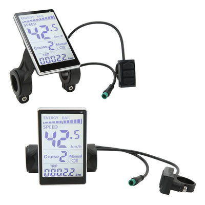 Fockety Elektrofahrrad LCD Messgerät, 5 Pin 24V 36V 48V 60V Wasserdichtes Universal Elektrofahrrad Display Messgerät Bedienfeld, Langlebiger Elektrofahrrad Umrüstsatz für