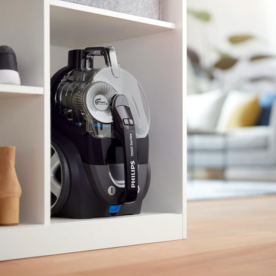 Philips PowerPro Expert 7000 Series (beutelloser Staubsauger, TriActive+ LED-Düse, Allergiefilter, 900 Watt) hochglanzschwarz - FC9747/09