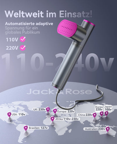 Reise Dampfglätter mit weltweiter Spannung(100-240V), Tragbare Steamer für Kleidung, 2-in-1 Reisebügeleisen 1000W Steam iron, 15s schnelles Aufheizen Steamer dampfglätter für Globale Reisen & Zuhause