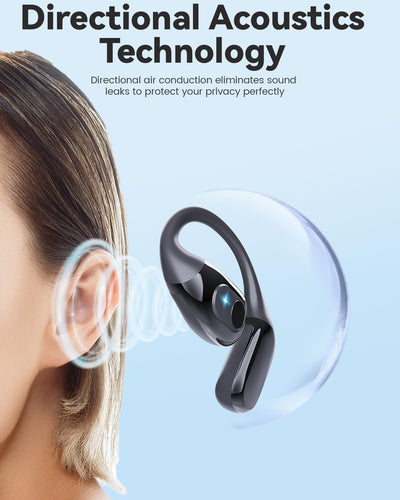 MONODEAL Open Ear Kopfhörer Bluetooth 5.3, Touch Controlled Air Conduction Ohrhörer Kopfhörer Kabellos Bluetooth Kopfhörer Sport, IPX6 Wasserdicht