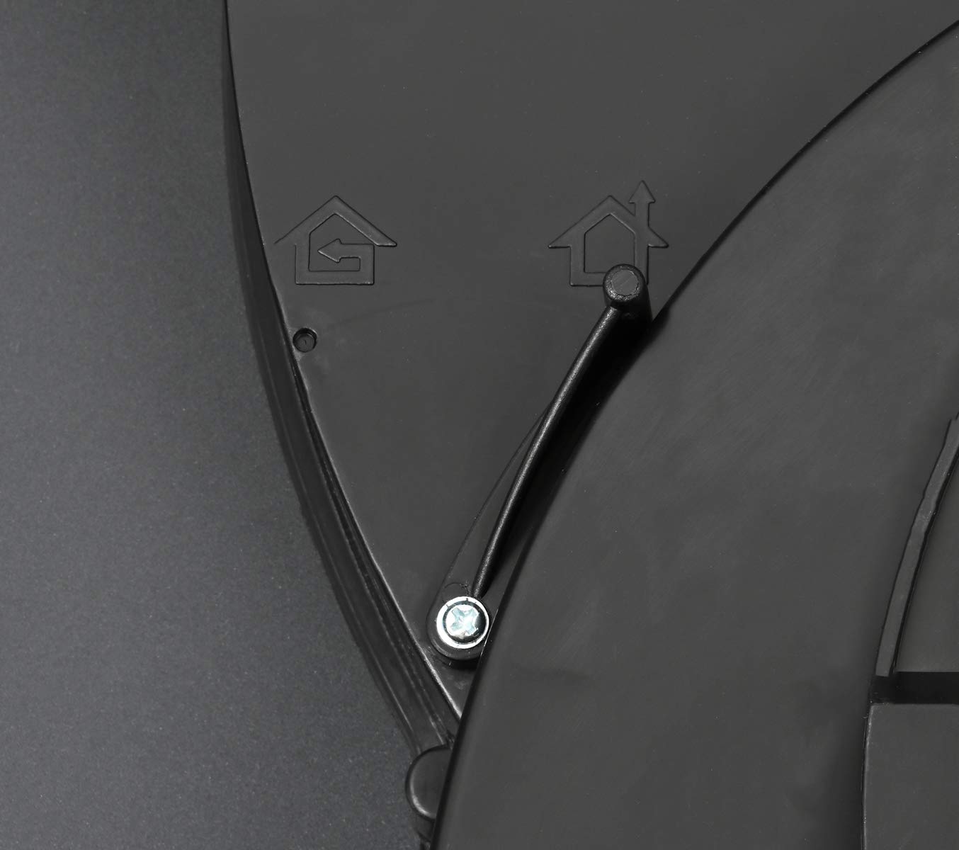 K&H Dunstabzugshaube 60cm, Unterbauhaube, LED, 200 m³/h, Energieklasse C, Metall-Fettfilter, UH01-60C-B (Schwarz)