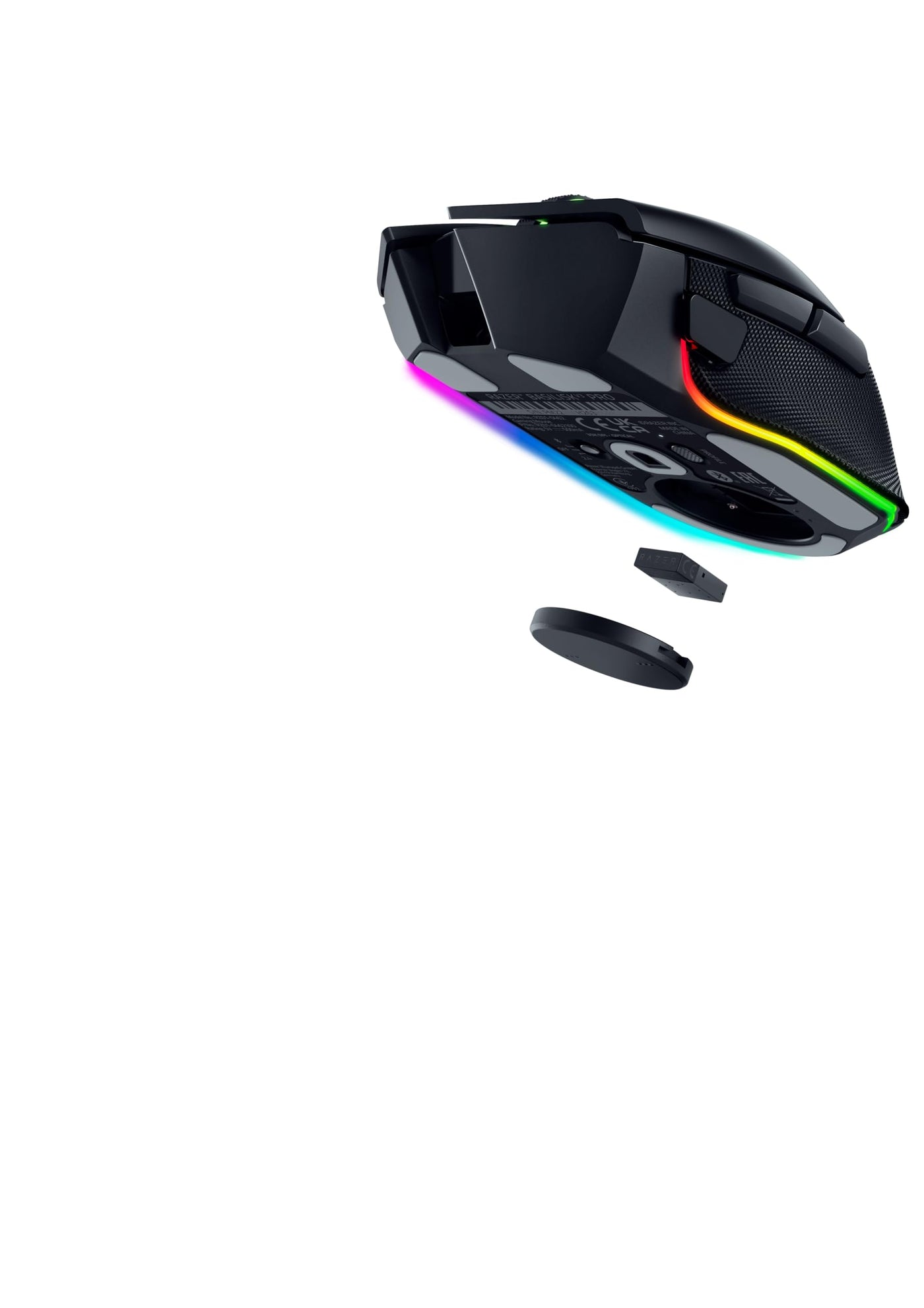 Razer Basilisk V3 Pro - Anpassbare kabellose Gaming-Maus HyperScroll Tilt Wheel (Focus Pro 30K Optischer Sensor, 13-Zonen Chroma-Beleuchtung, 10+1 Programmierbare Tasten) Schwarz