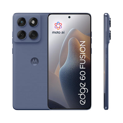 Motorola Edge 60 Fusion Smartphone (Robustes 6,67“-pOLED-Display Dank Corning Gorilla Glass 7i, widerstandsfähig, 50-MP-Kamera mit Moto-AI, 8/256 GB, 5200 mAh) Pantone Zephyr, inkl. Handyhalterung
