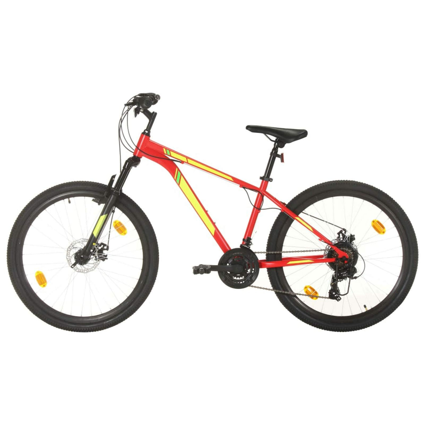 Tidyard Mountainbike Fahrrad 21-Gang-Antrieb Scheibenbremsen Sportfahrrad Mountainfahrrad Trekkingbikes Trekkingrad Fuer Männer und Frauen 27,5 Zoll Rad 38 cm Rot