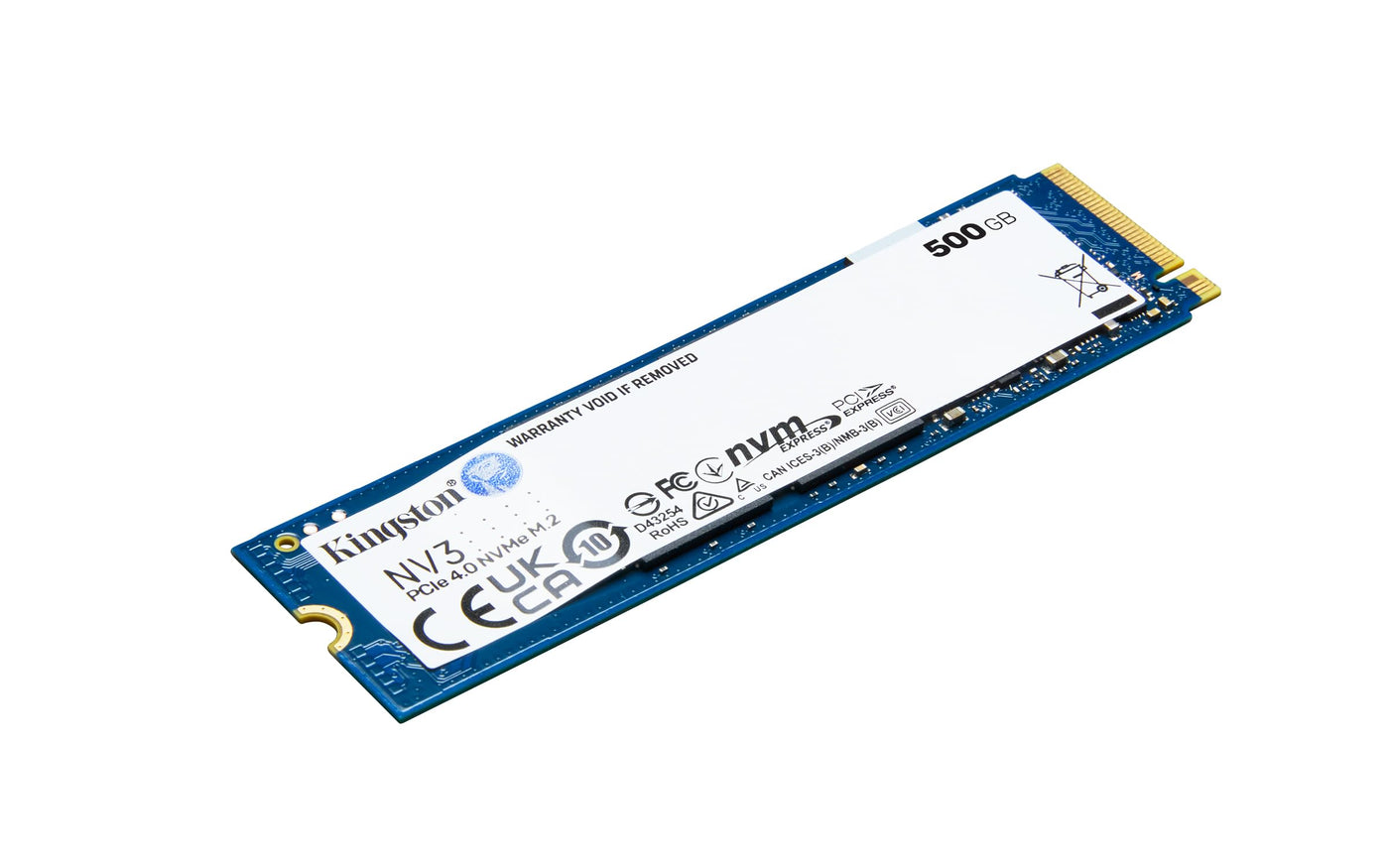 Kingston NV3 NVMe PCIe 4.0 Interne SSD 500GB M.2 2280-SNV3S/500G