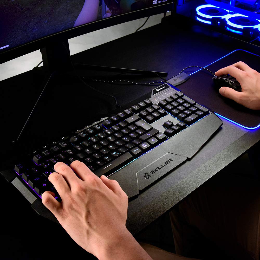 Sharkoon Skiller SGK4 Gaming Keyboard RGB, N-Key-Rollover, (Deutsches Tastaturlayout), schwarz